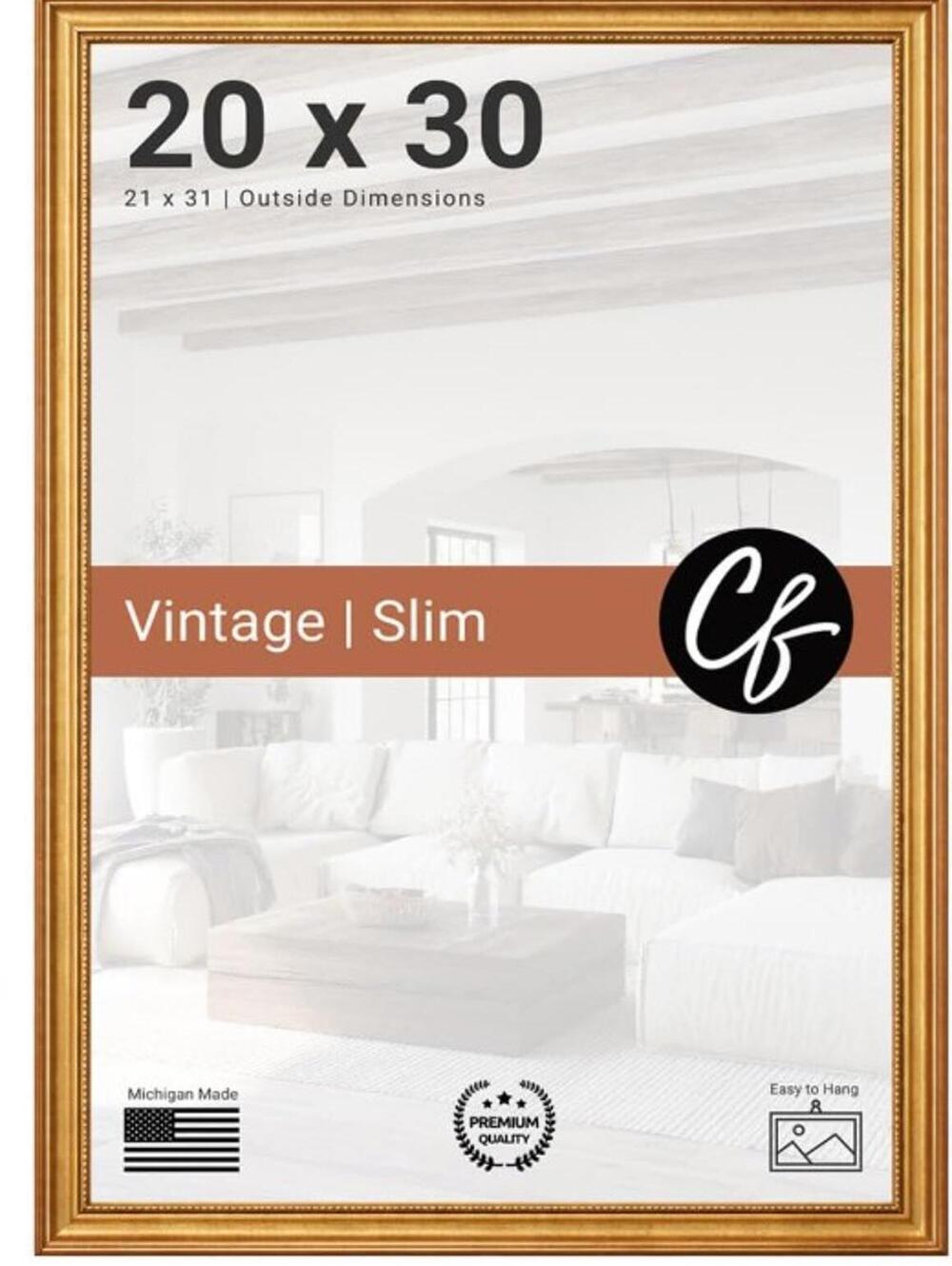 *20X30 PICTURE FRAME-VINTAGE GOLD